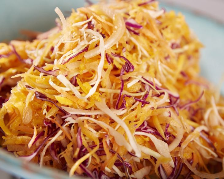 a slaw ready to be served for food catering 